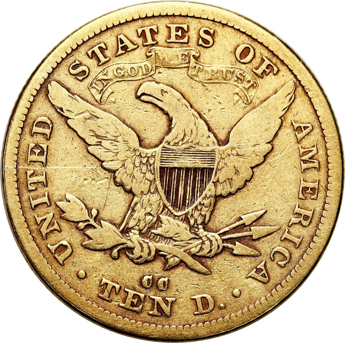 USA 10 $ dolarów 1880 CC CARSON CITY Liberty - RZADKIE